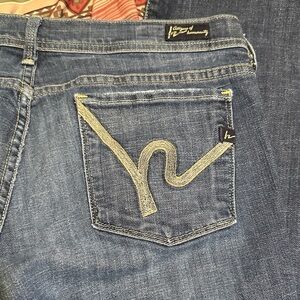 766.  Citizens Of Humanity Blue Flare & Wide Leg Jeans